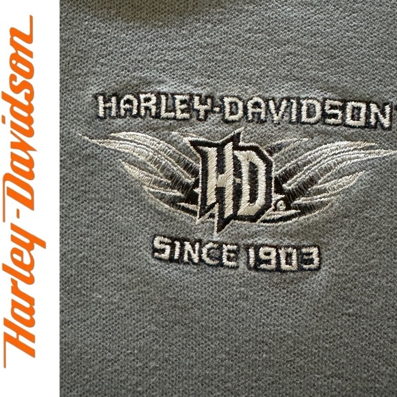 NEW Harley Davidson Embroidered Polo Shirt Size Large - Picture 8 of 11